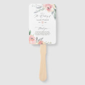 Éventail Pastel Blush Pink Floral Wedding Programme (Devant)