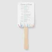 Éventail Pastel Coral Reef-Beach Programme de mariage (Dos)