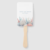 Éventail Pastel Coral Reef-Beach Programme de mariage (Devant)