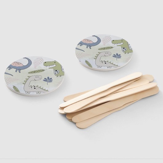 Éventail Pastel Dinosaur (Non-assemblé)