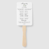 Éventail Pastel Floral Bouquet Programme de mariage Fans (Dos)