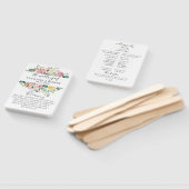 Éventail Pastel Floral Bouquet Programme de mariage Fans (Non-assemblé)