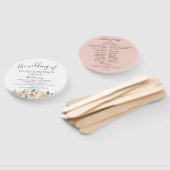 Éventail Pastel Floral Wedding Programme (Non-assemblé)