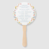 Éventail Pastel Meadow Flowers Programme de mariage Fleur s (Dos)