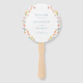 Éventail Pastel Meadow Flowers Programme de mariage Fleur s (Devant)