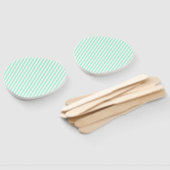 Éventail Pastel Mint Green Stripes Été Gratté (Non-assemblé)