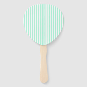 Éventail Pastel Mint Green Stripes Été Gratté