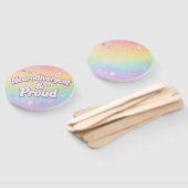 Éventail Pastel Neurodivergent & Proud Party Fan (Non-assemblé)