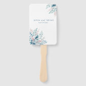Éventail Pastel Programme de mariage botanique (Devant)