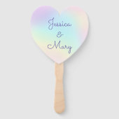 Éventail Pastel Rainbow Prismatic Lesbian Mariage (Dos)