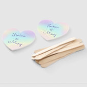 Éventail Pastel Rainbow Prismatic Lesbian Mariage (Non-assemblé)