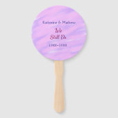 Éventail Pastel rose violet Vow renouvellement anniversaire (Dos)