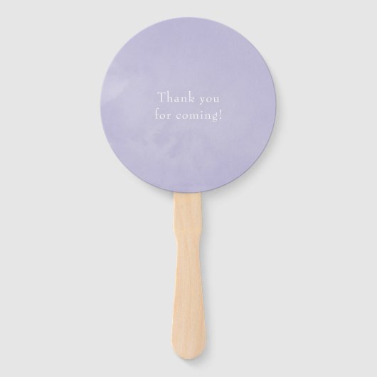 Éventail Pastel Violet Floral (Dos)