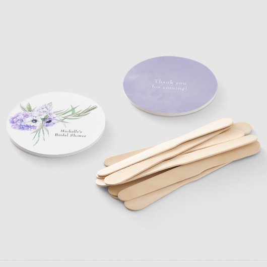 Éventail Pastel Violet Floral (Non-assemblé)