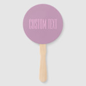 Éventail Pastel Violet & Rose Clair | Texte Moderne Éditabl (Devant)