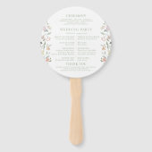 Éventail Pastel Wild Flower programme de mariage de couronn (Dos)