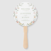 Éventail Pastel Wild Flower programme de mariage de couronn (Devant)