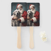 Éventail Pasteur anatolien avec Noël du Père Noël (Devant et derrière)
