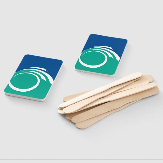 Éventail Patriotic set of hand fans with flag of Ottawa (Non-assemblé)