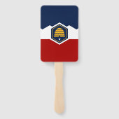 Éventail Patriotic set of hand fans with flag of Utah (Dos)