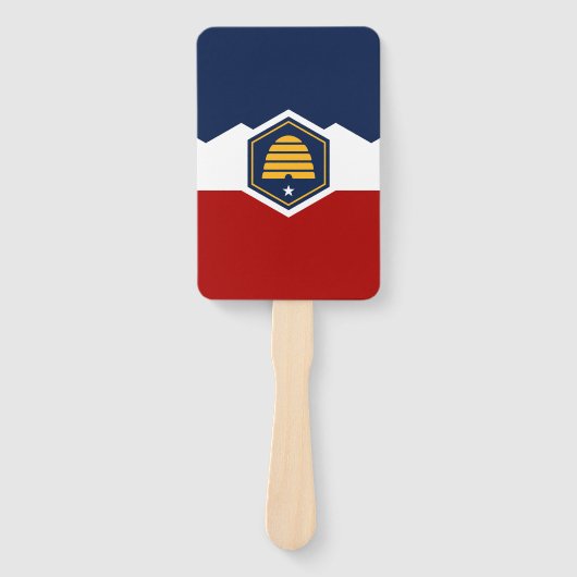 Éventail Patriotic set of hand fans with flag of Utah (Devant)