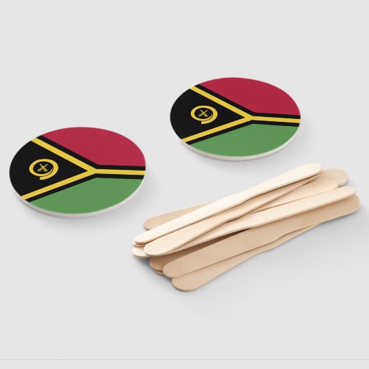 Éventail pavillon de Vanuatu (Non-assemblé)