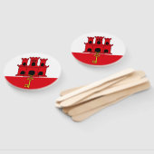 Éventail Pavillon Gibraltar (Non-assemblé)