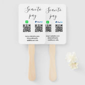Éventail Paypal Cashapp scan to pay QR add business name lo (Devant et derrière)
