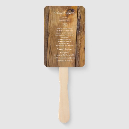 Éventail Pays Sunflower Programmes de mariage occidental (Dos)