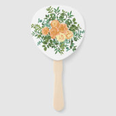 Éventail Peach Peony & Rose Floral Mariage (Dos)