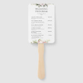 Éventail Peach rose Floral Élégant Mariage Programmes (Dos)