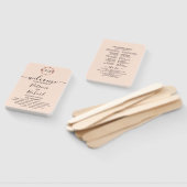 Éventail Peach Rose Gold Foil Programme de mariage (Non-assemblé)