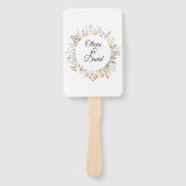 Éventail Peach Terracotta Fleur sauvage Meadow Wedding Prog (Devant)