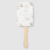 Éventail Pearl Blush Floral Mariage Welcome Ebony ID989 (Devant)