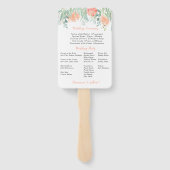 Éventail Pêche et aquarelle verte Fans du programme Floral (Dos)