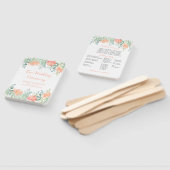 Éventail Pêche et aquarelle verte Fans du programme Floral (Non-assemblé)