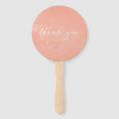 Éventail Pêche et Baby shower Floral Bourgogne (Dos)