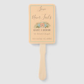 Éventail Pêche et mariage de paradis de Teal (Devant)