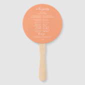 Éventail Pêcher les ventilateurs Mariages floraux (Dos)