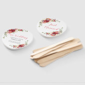 Éventail Peines d'aquarelle rose et Rose juste mariées (Non-assemblé)