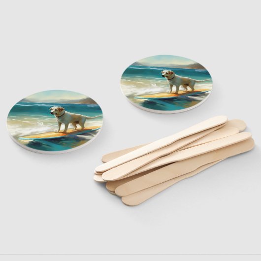 Éventail Peinture Anatolie Shepherd Beach Surf (Non-assemblé)