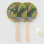 Éventail Peinture de fleurs d'oléandre de Vincent Van Gogh (Devant et derrière)