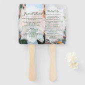 Éventail Peintures de Venise, Italie (Devant et derrière)