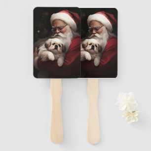 Éventail Pékinois avec le Père Noël Noël Festif