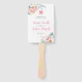 Éventail Peony Double Happiness Wedding Program & Timeline (Devant)