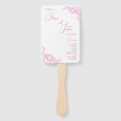 Éventail Peony Elegance Wedding Programme (Devant)