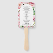 Éventail Peony Magnolia Pink Floral Arch Programme de maria (Dos)