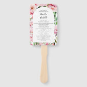 Éventail Peony Magnolia Pink Floral Arch Programme de maria (Devant)