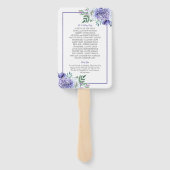 Éventail Peony Passion Floral Wedding Programme Fans (Dos)