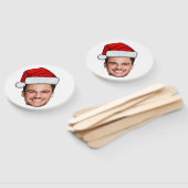 Éventail Père Noël Chapeau de Noël Photo de Visage Personna (Non-assemblé)